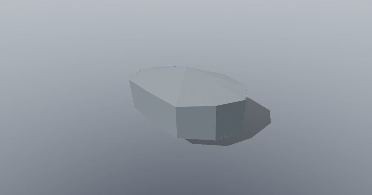 Low-poly Nature - Round rock large