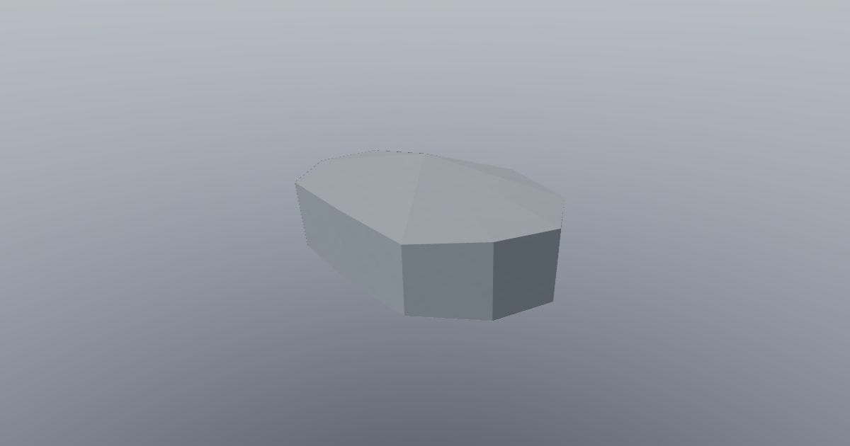 Low-poly Nature - Round rock small