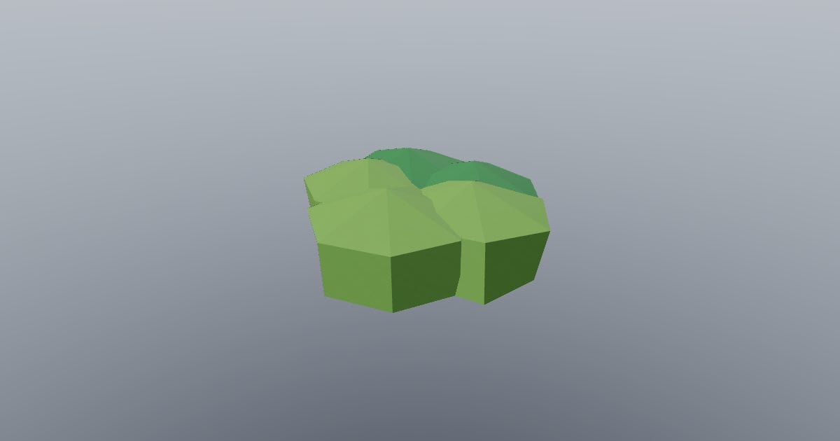 Low-poly Nature - Spreading bush