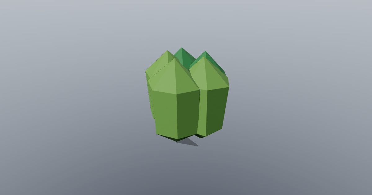 Low-poly Nature - Tall bush