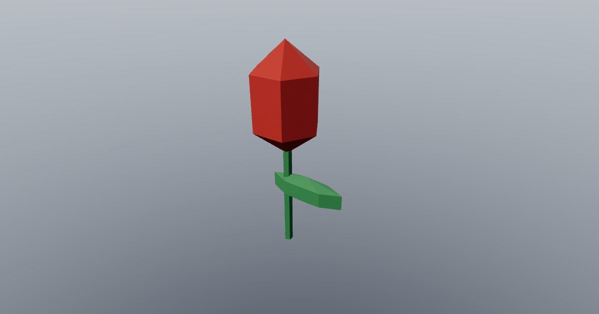 Low-poly Nature - Tulip flower