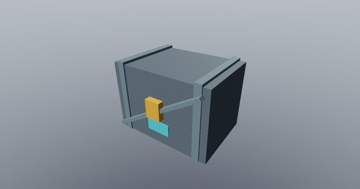 Low-poly Sci-fi - Crate medium