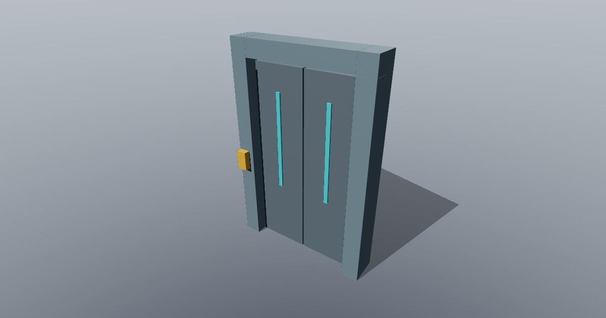 Low-poly Sci-fi - Door