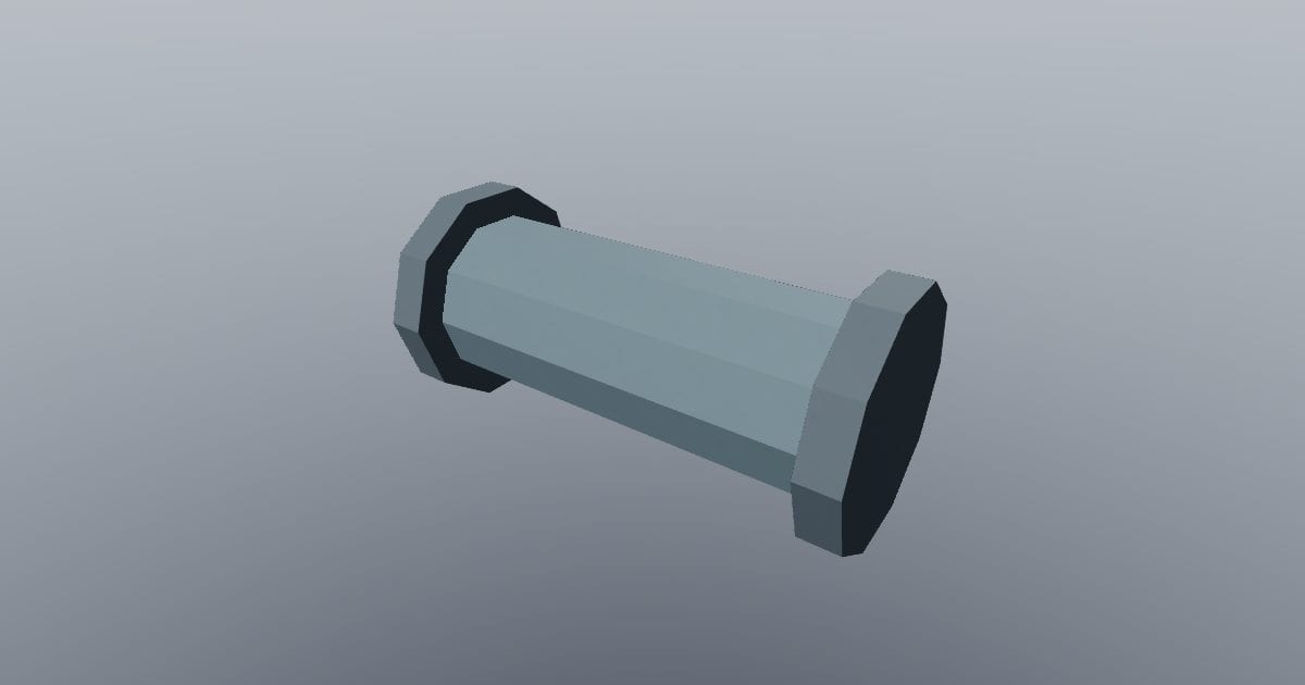 Low-poly Sci-fi - Pipe straight