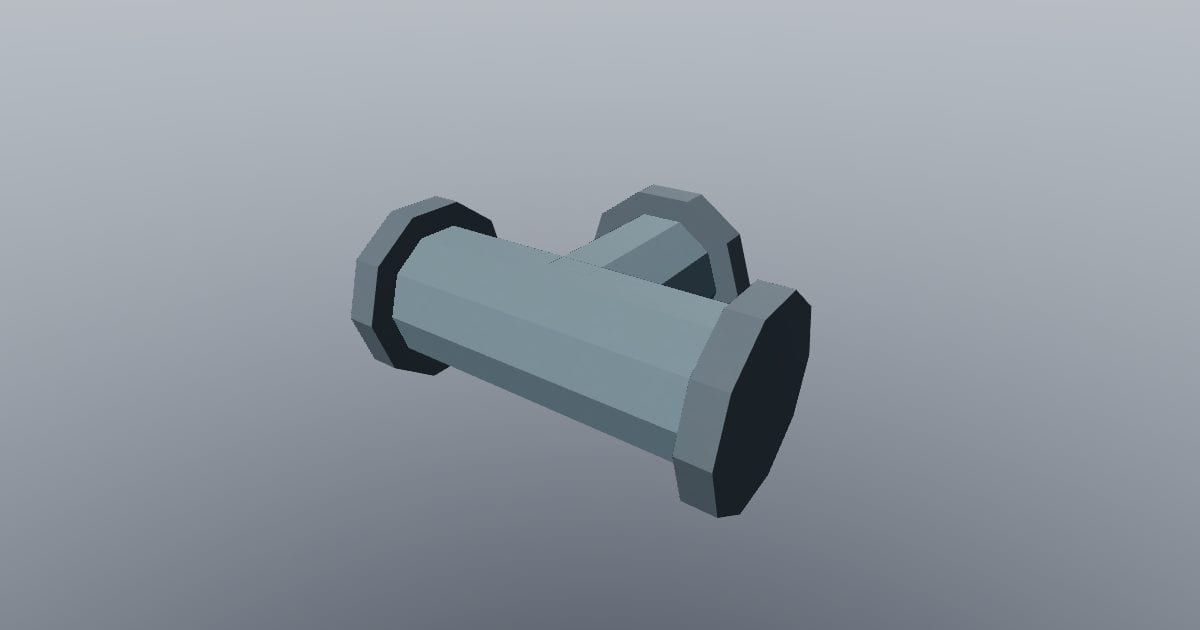 Low-poly Sci-fi - Pipe tee