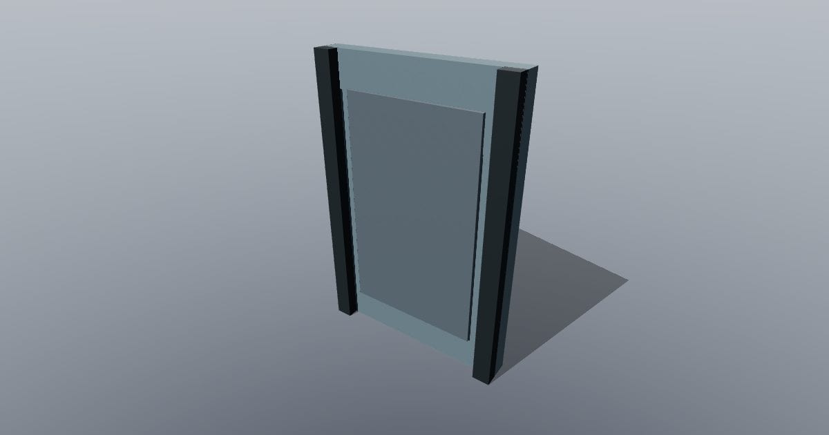 Low-poly Sci-fi - Wall panel plain