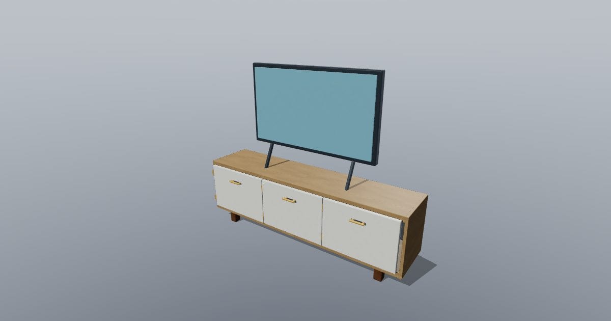 Low TV unit - Original Interior Furnishing