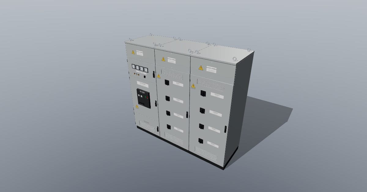 Low-voltage Form 2 switchgear cubicle row