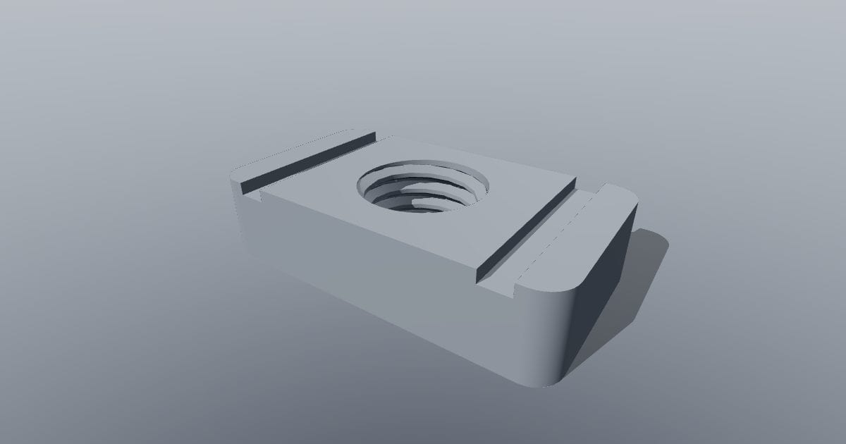 M12 channel nut, original 34 x 19 mm layout