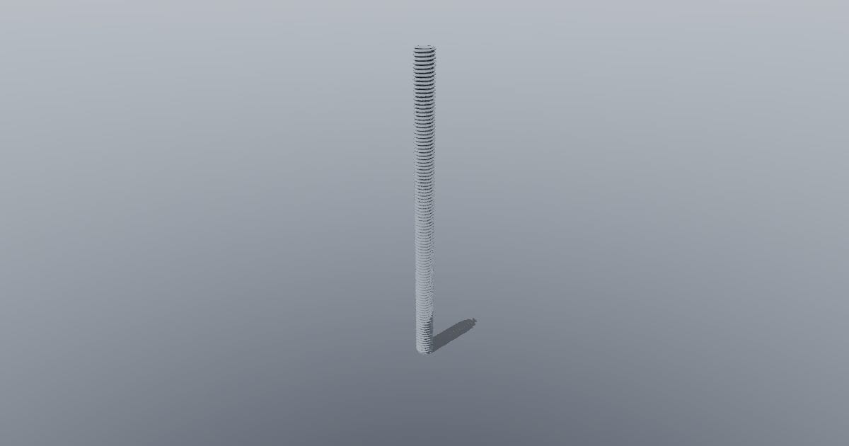 M6 x 100 mm threaded rod