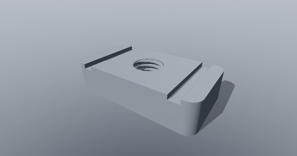 M8 channel nut, original 34 x 19 mm layout