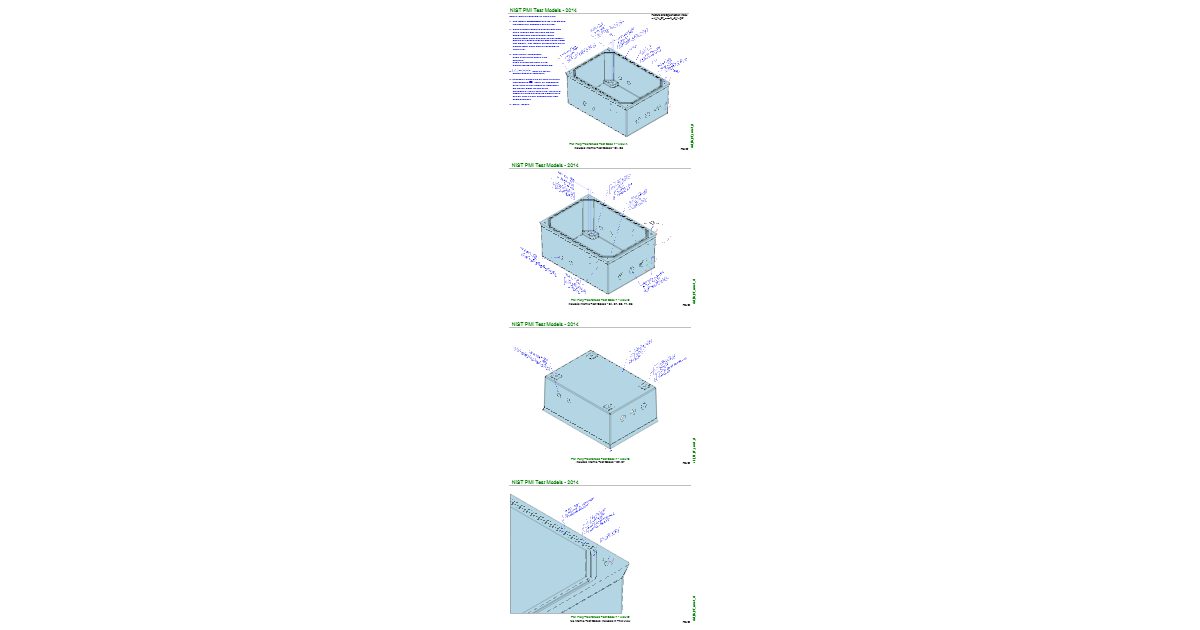 Machined part drawing NIST FTC-07 (GD&T)