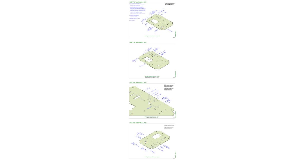 Machined part drawing NIST FTC-09 (GD&T)