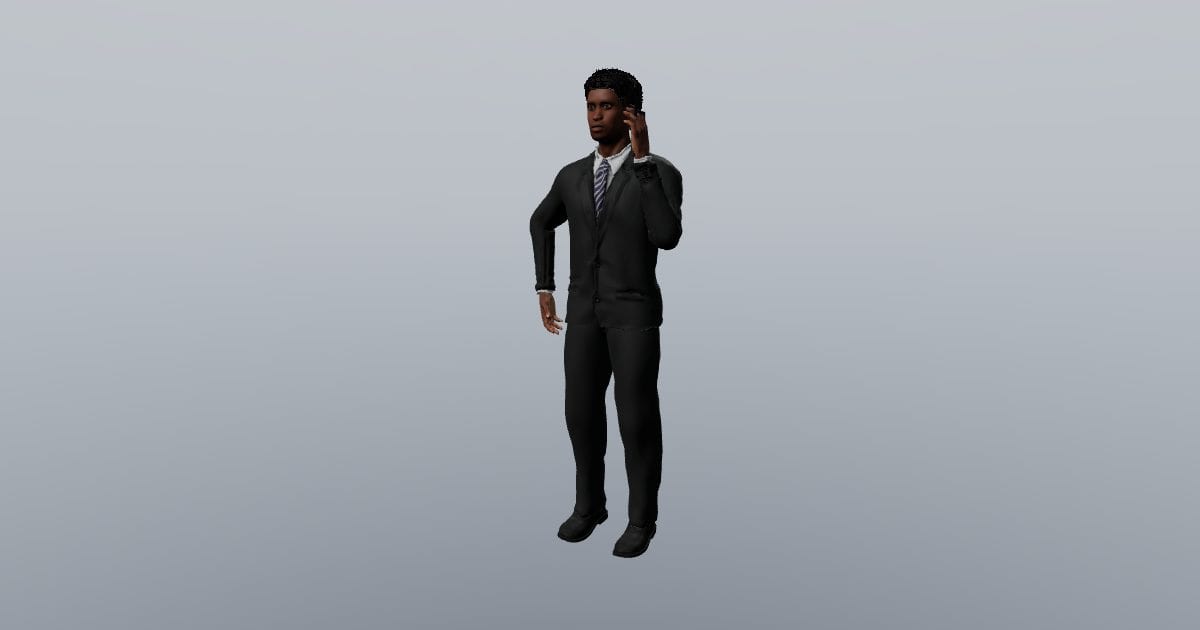 Making a phone call - 3D Person, Everyday tasks