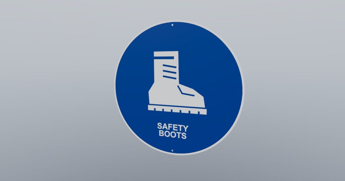 Mandatory boots sign, 300 mm disc