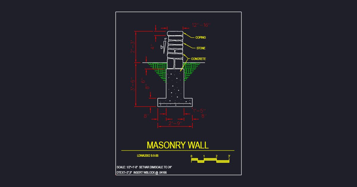 Masonary Wall (USFS LDWA2002)