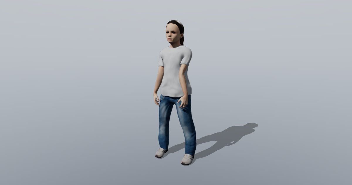 Maya - 3D Person, Child, standing