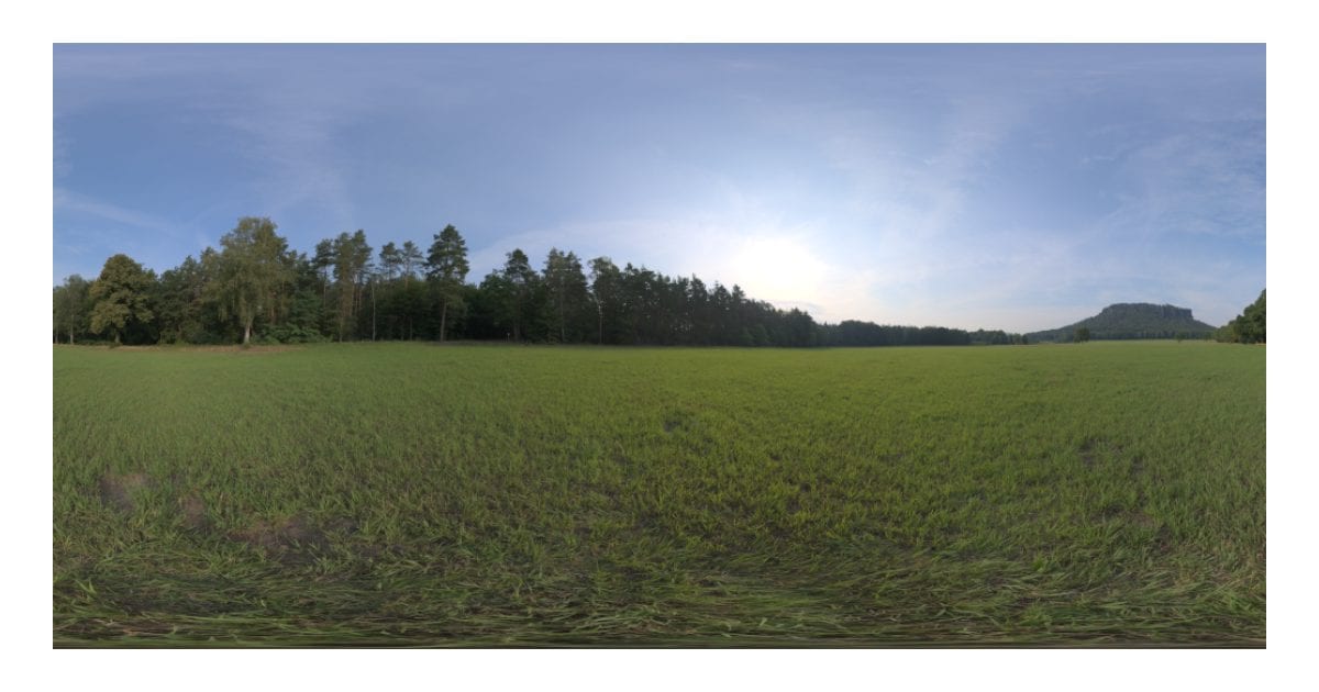 Meadow at sunset (HDR)