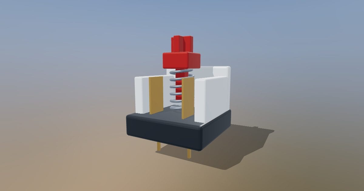 Mechanical keyboard switch cutaway