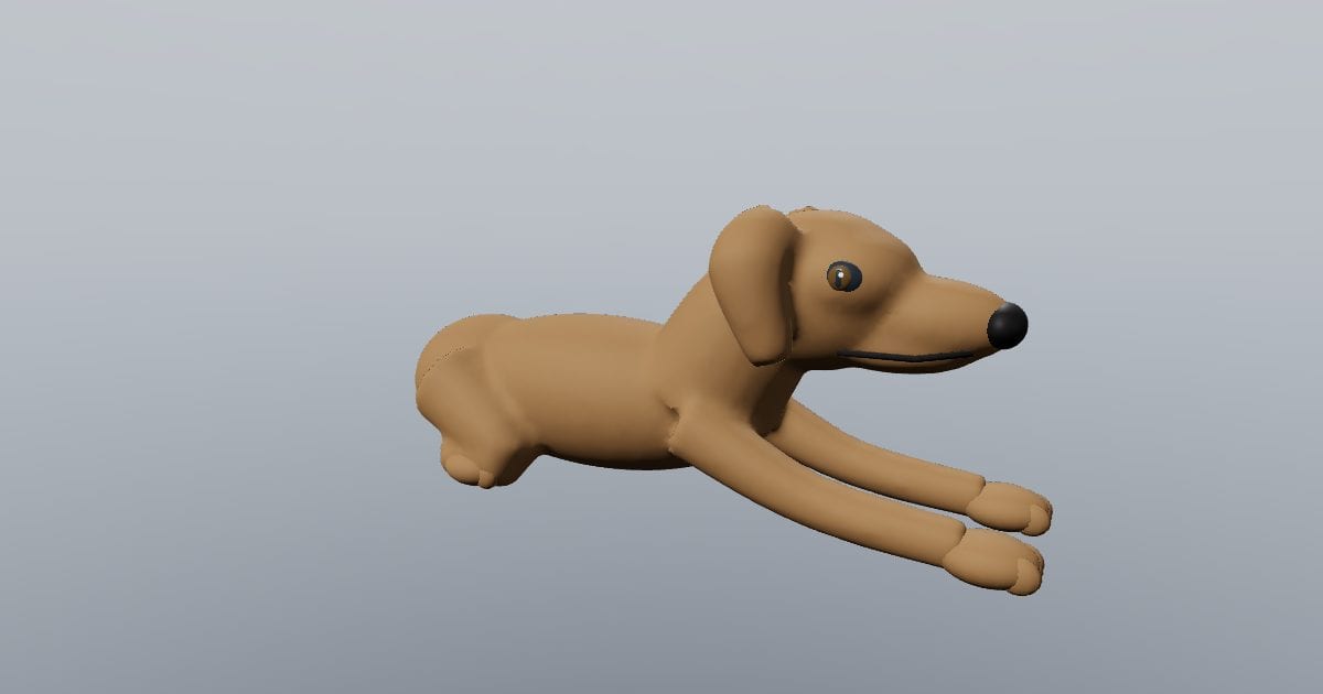 Medium dog lying