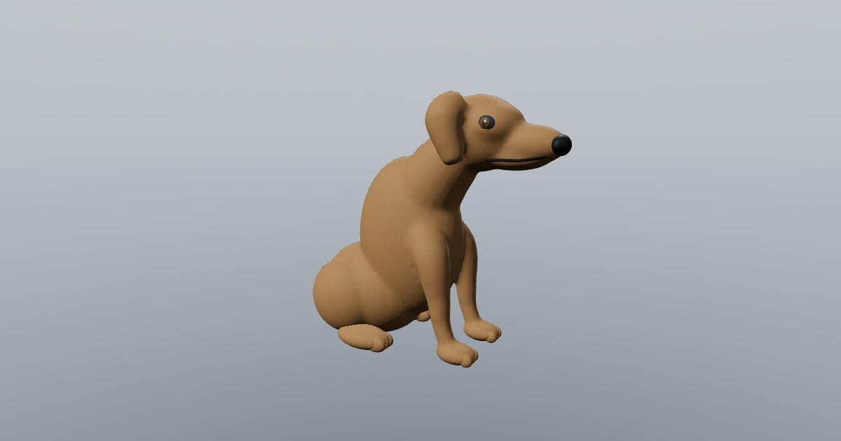 Medium dog sitting