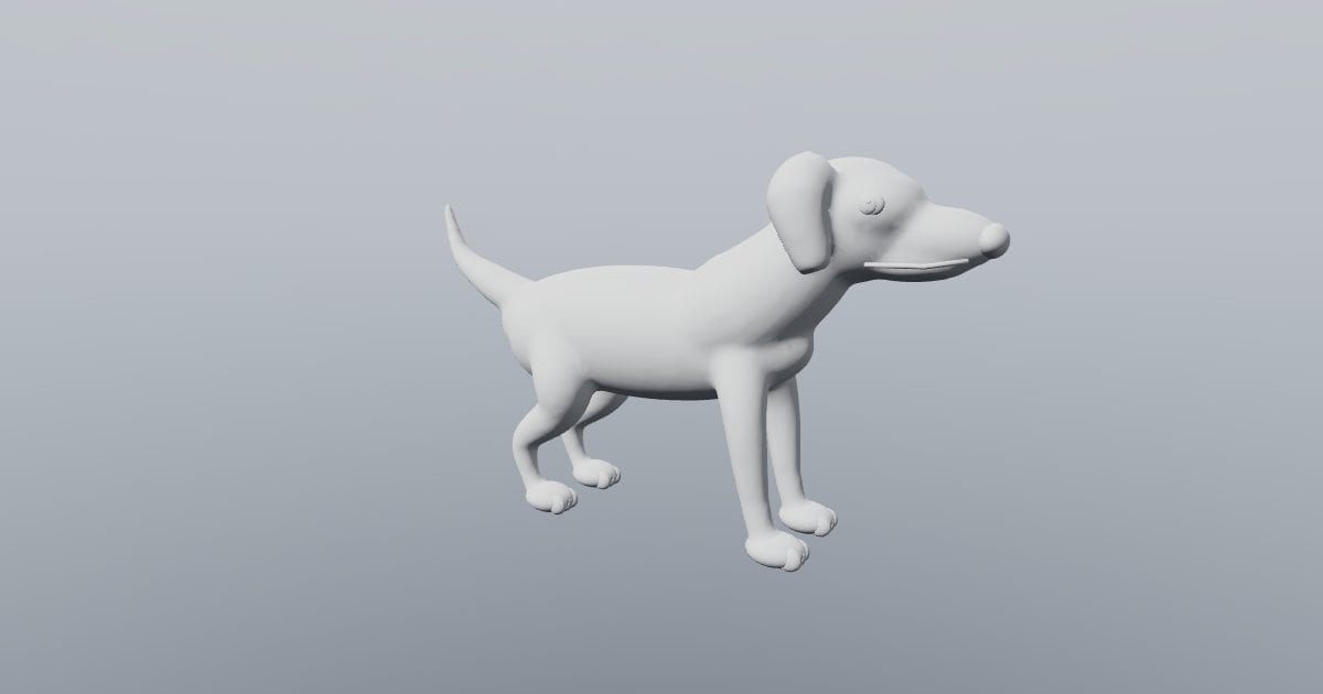 Medium dog standing (Collada DAE)