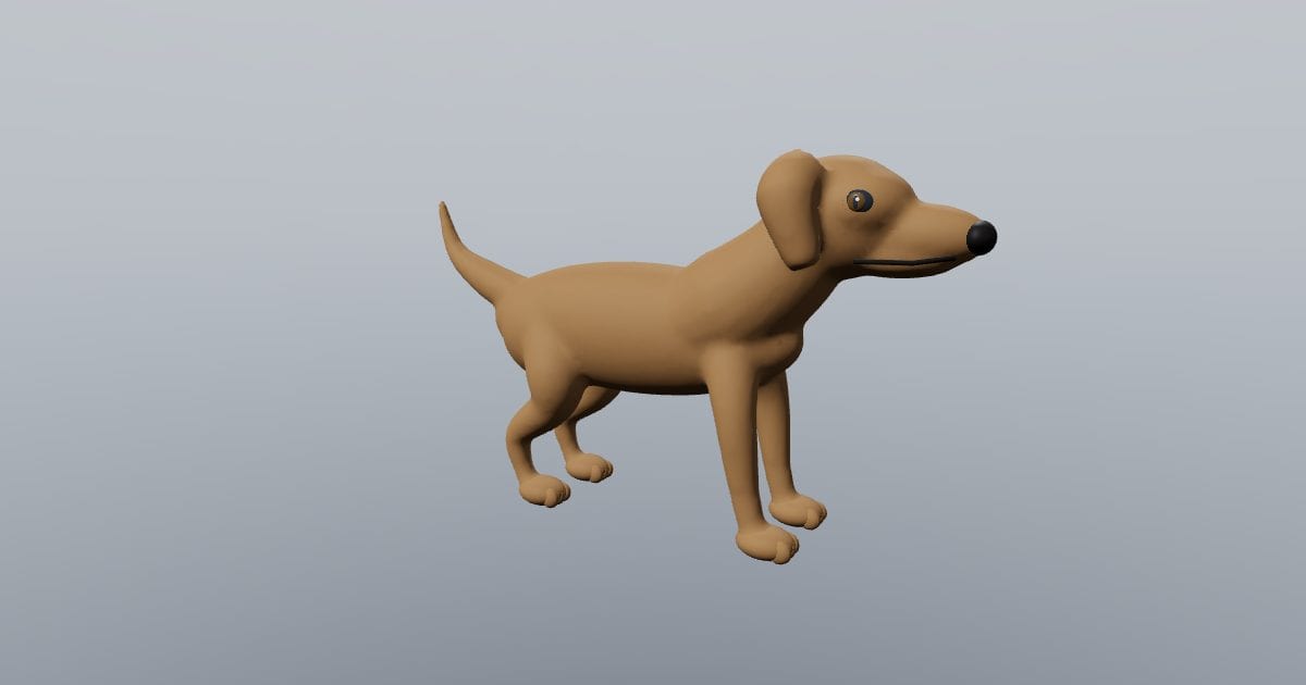 Medium dog standing (USDZ)