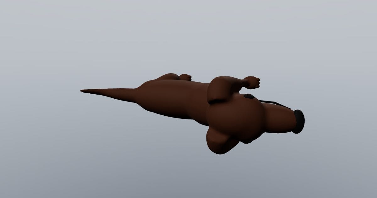 Medium dog standing (VRML)