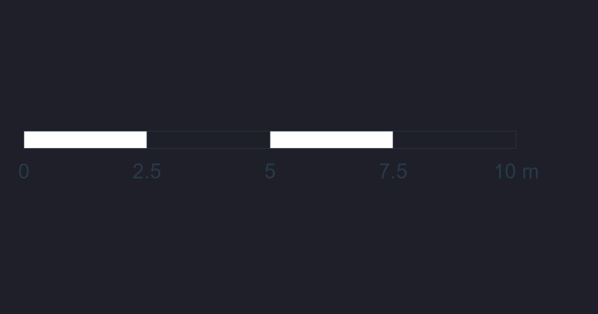 Metric 10m scale bar - CAD Block