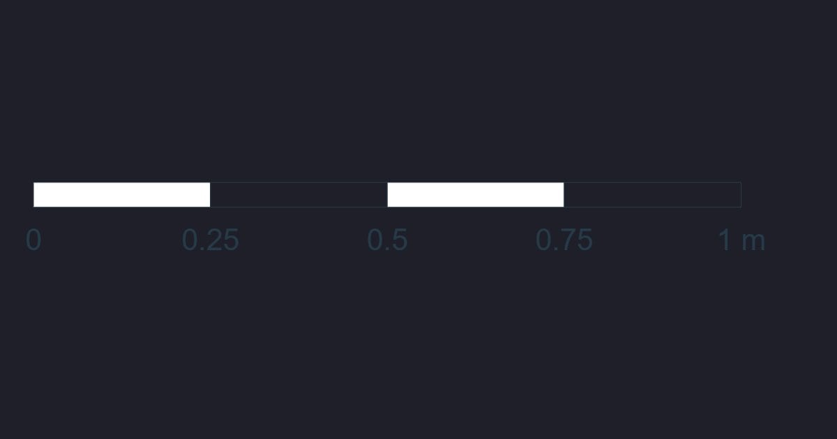 Metric 1m scale bar - CAD Block