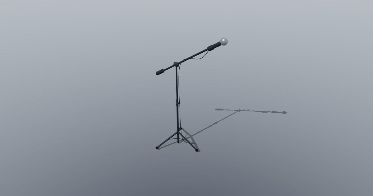 Microphone stand with mic