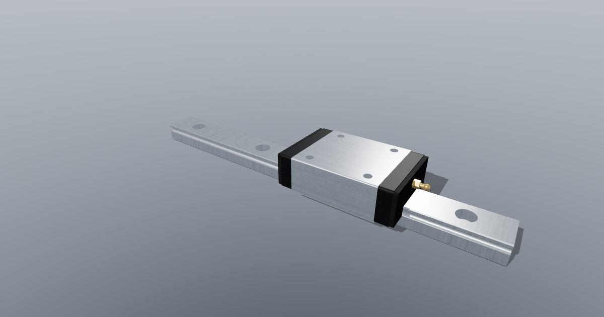 Miniature linear guide rail 20 mm with MGN20H-size carriage: Free GLB ...