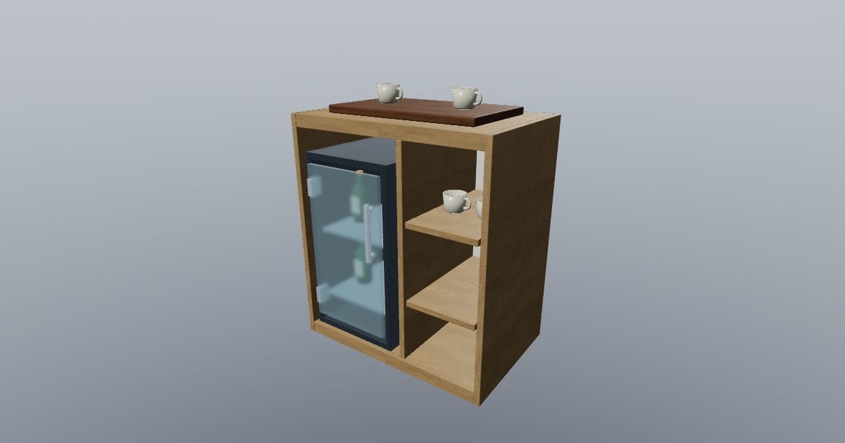 Minibar cabinet - Original Hotel Furnishing