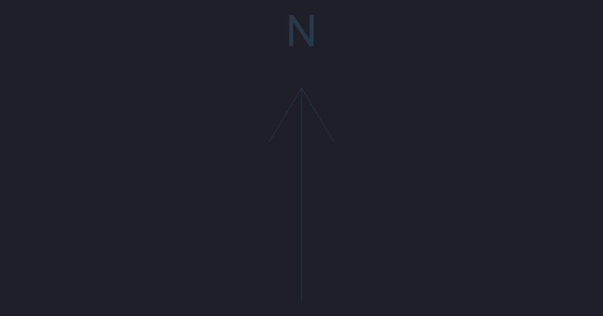 Minimal north arrow - CAD Block