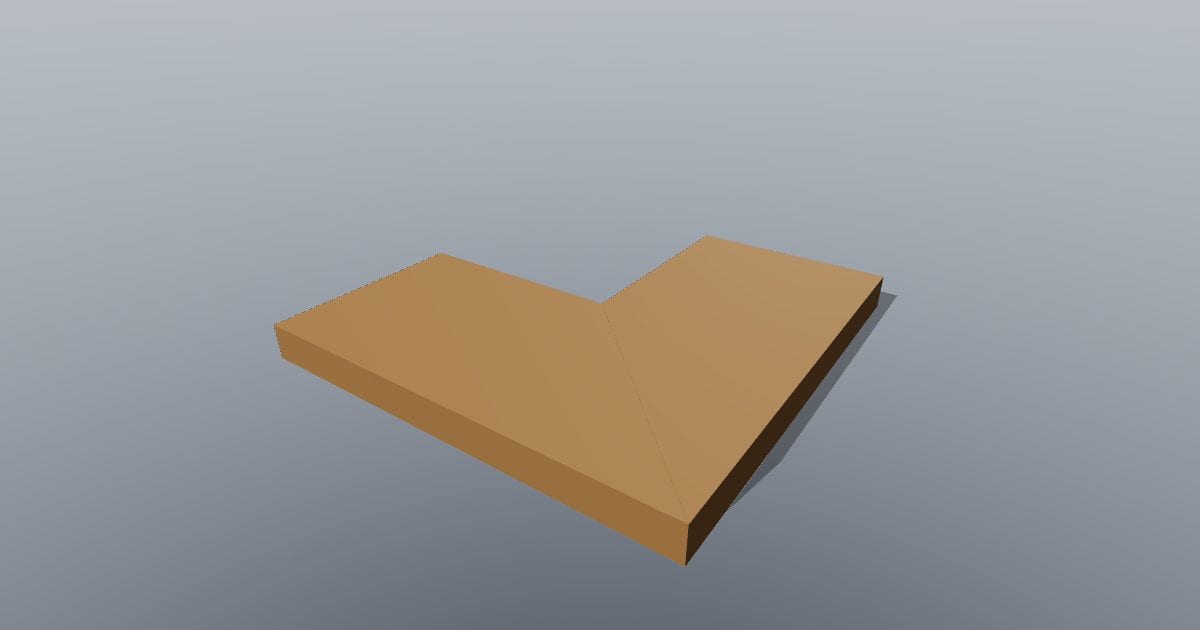Mitre with spline timber joint, assembled