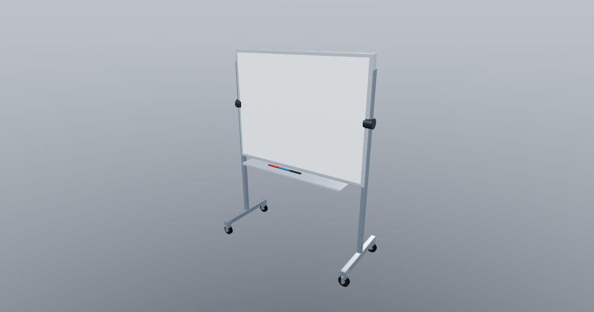 Mobile double sided whiteboard