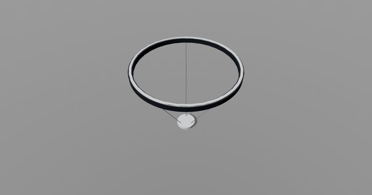 Modern ring chandelier - Original lighting CAD