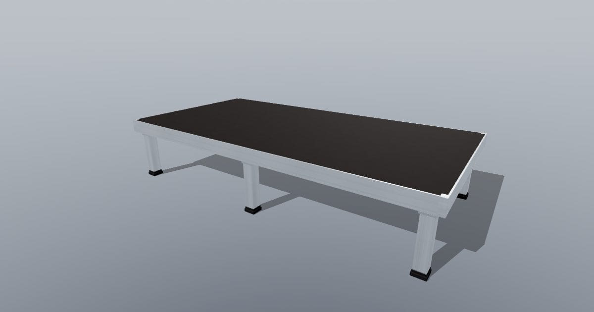 Modular stage riser 2 x 1 m, 400 mm high