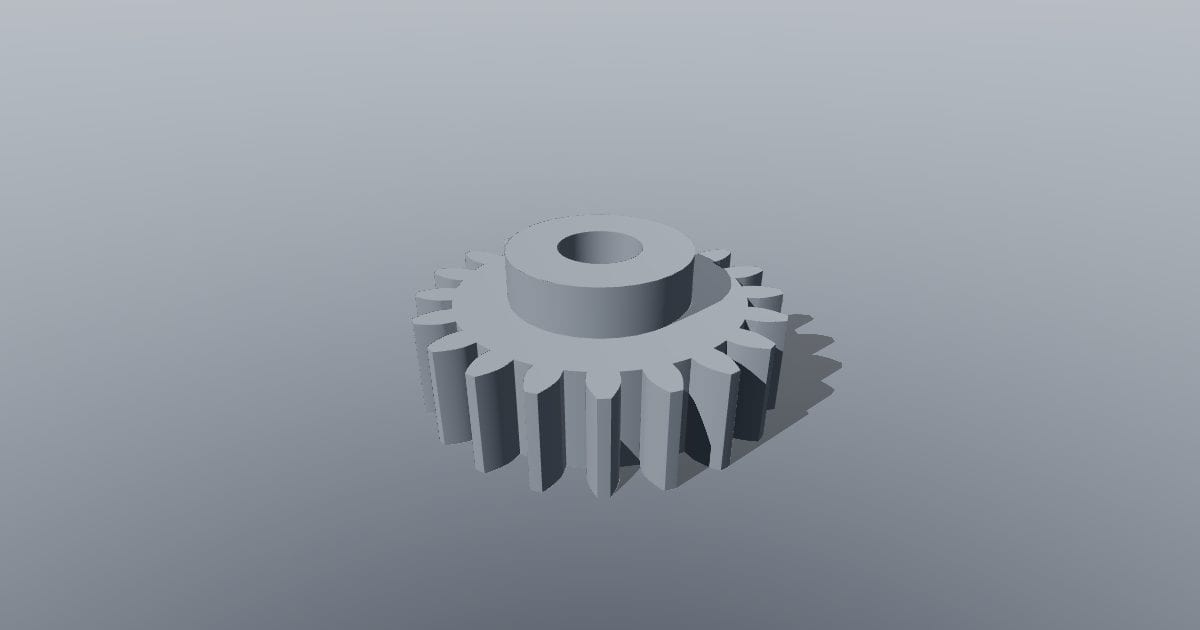 Module 2, 20-tooth involute spur gear