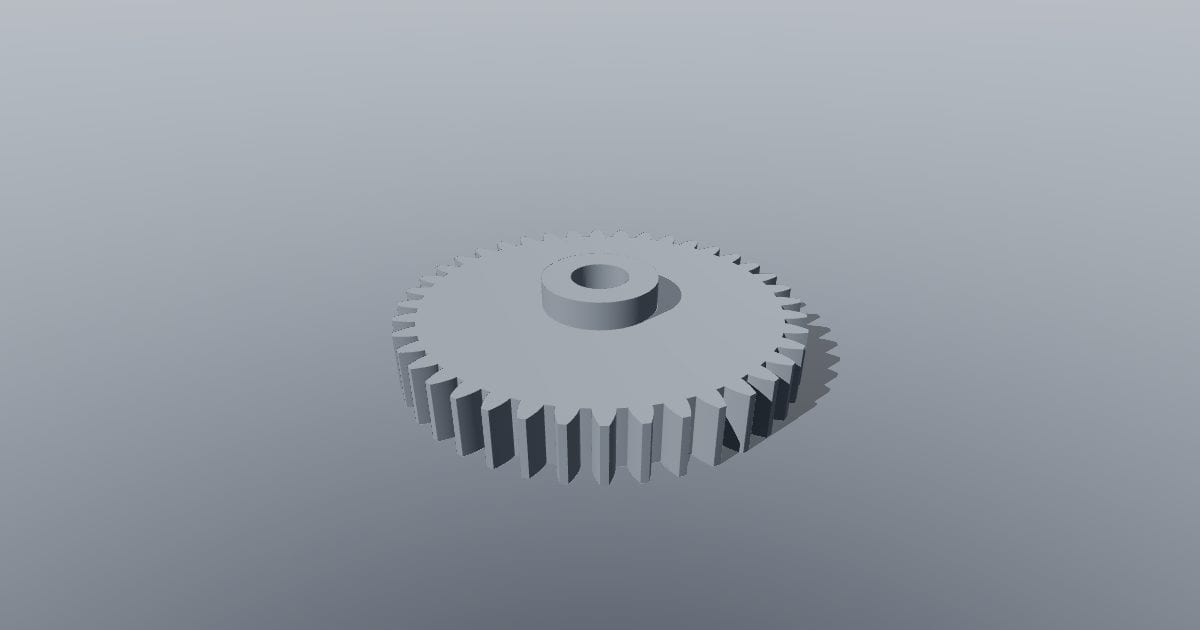 Module 2, 40-tooth involute spur gear