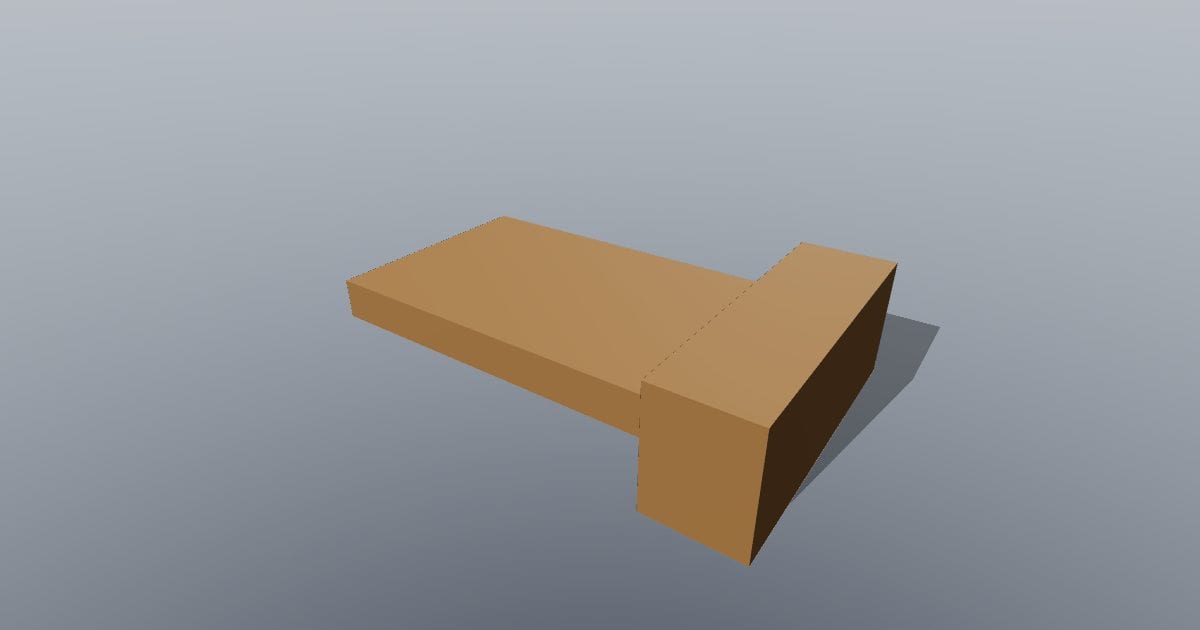 Mortise and tenon timber joint, assembled
