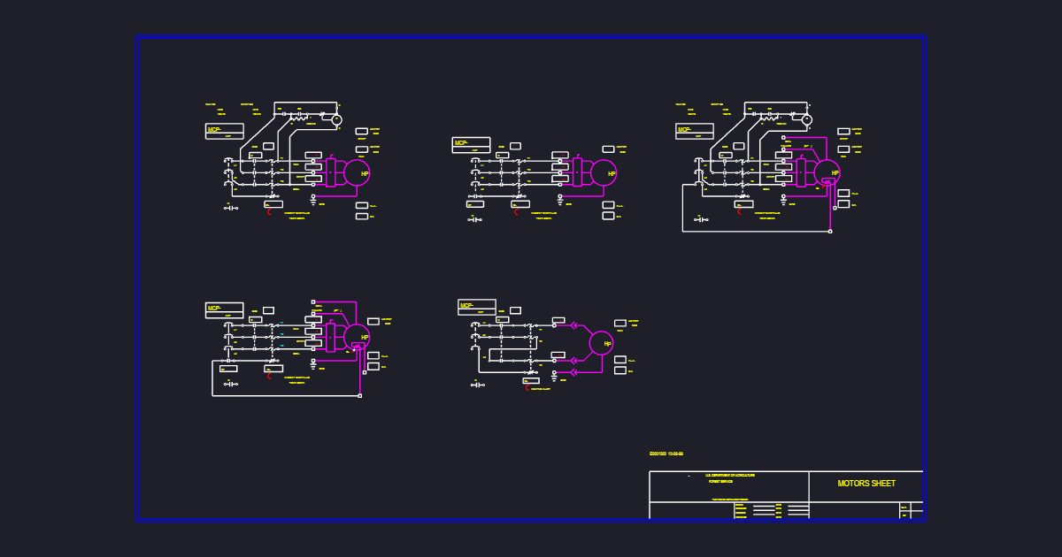 Motor Drawing Sheet (USFS E0001300)