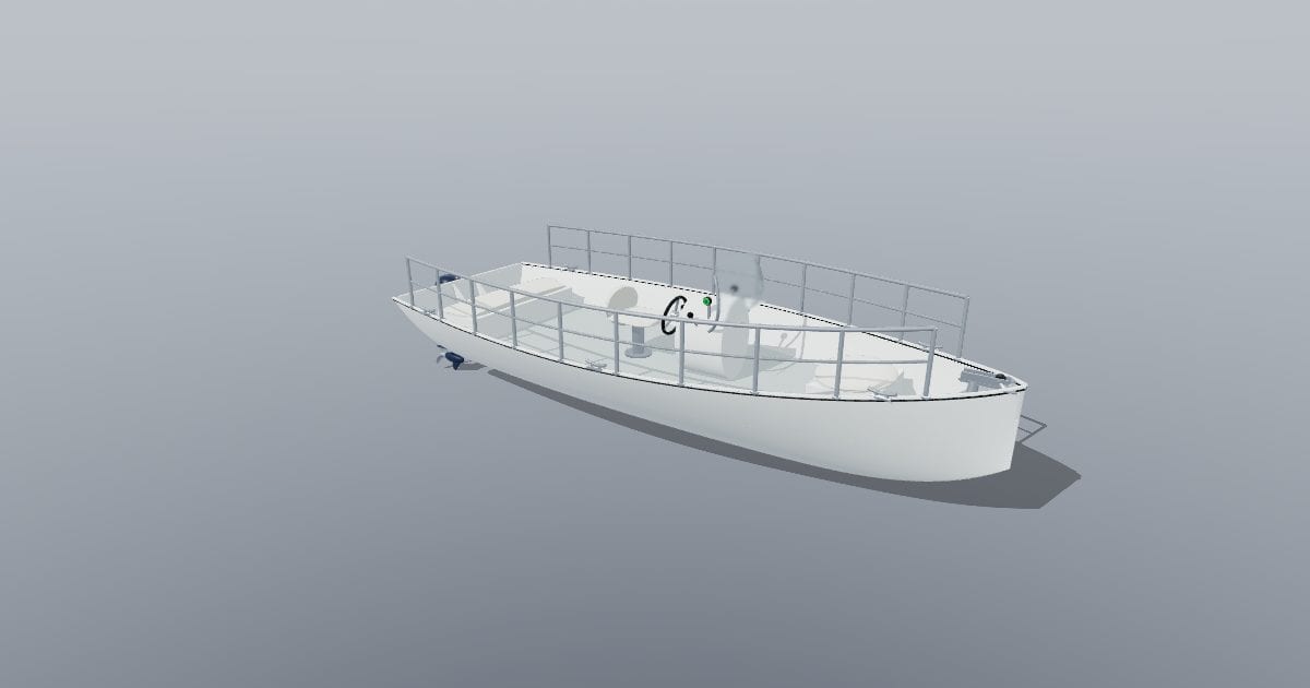 Motorboat with outboard engine