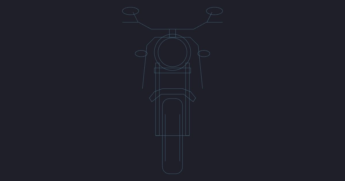 Motorcycle front - CAD Block
