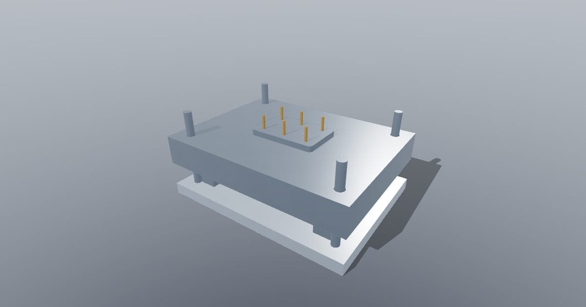 Mould base with ejector pins