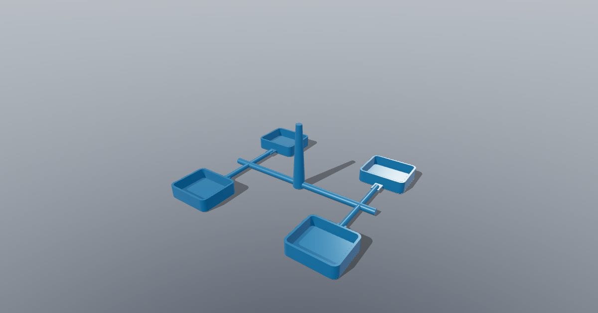 Moulded part with gate and runner