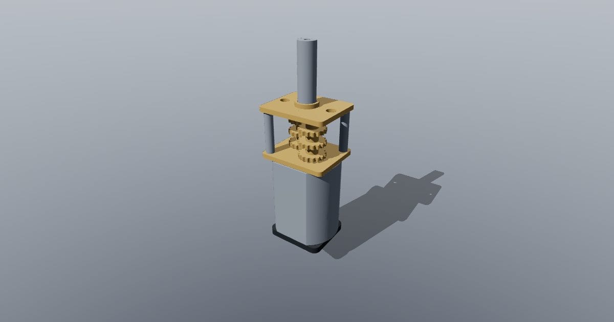 N20 9 mm gearbox with rear shaft