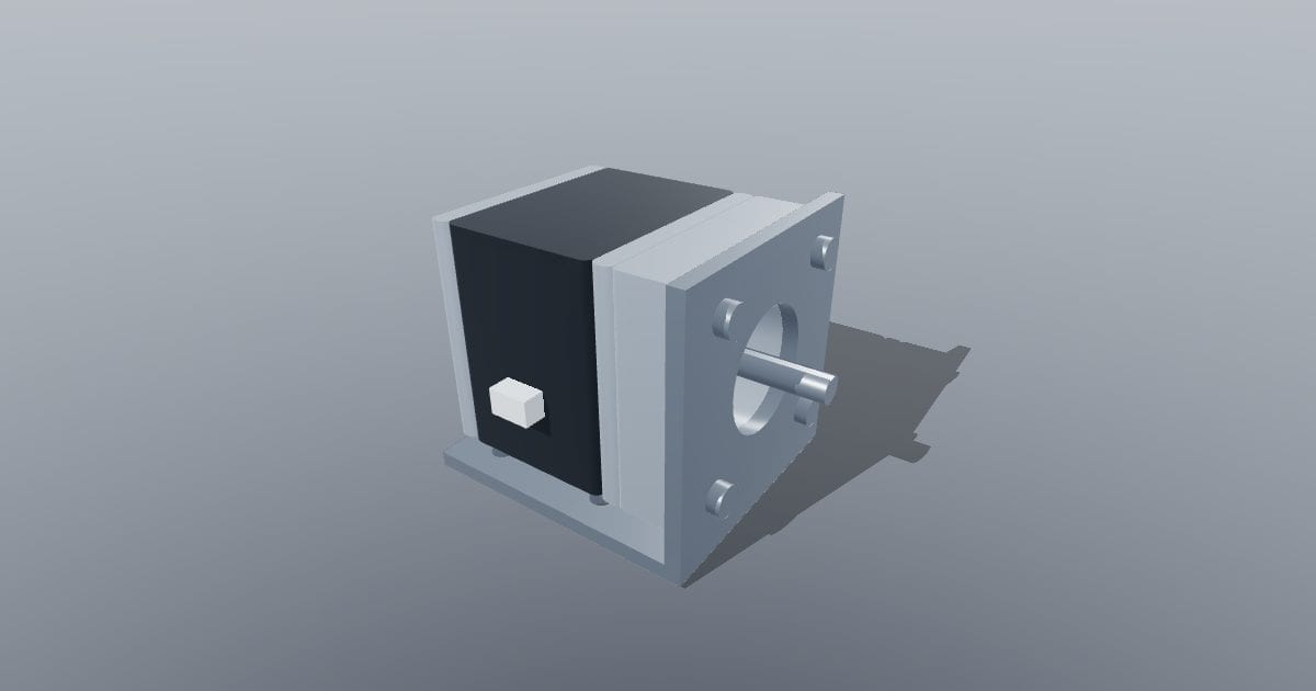 NEMA 17 stepper motor with mount