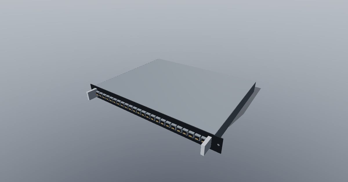 Network switch 1u - Original MEP CAD