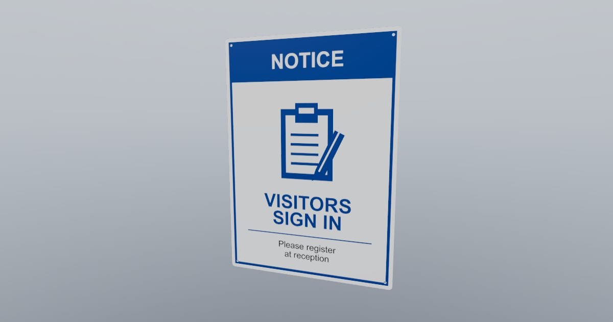 Notice: visitors sign in sign